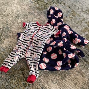 Baseball PJs & Bathrobe set!